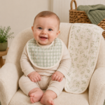 Wisteria Organic Cotton Bib Set