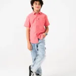 Boys Red Horizon Chambray Shirt