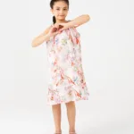 Happy Sketch Frill Dress