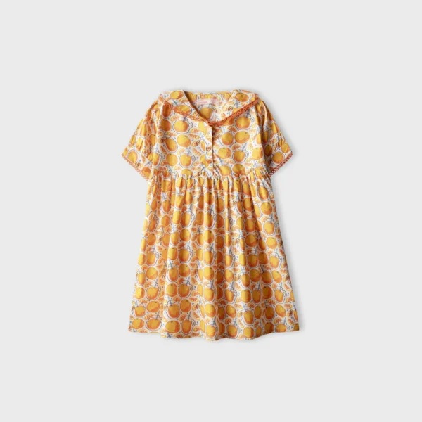 Citrus Garden Cotton Dress