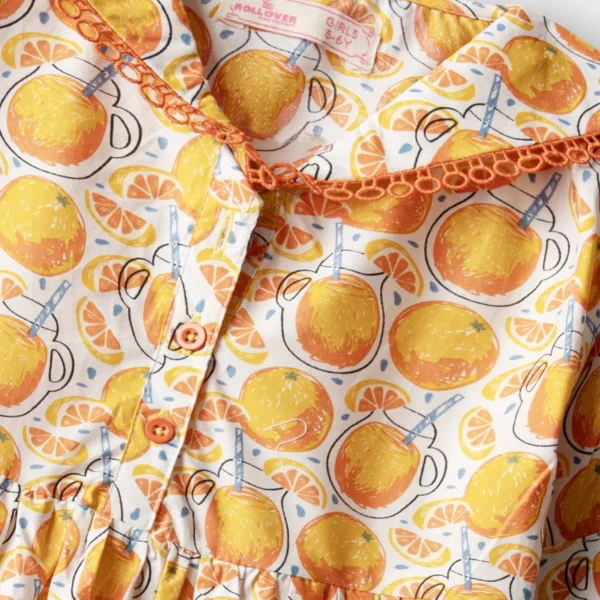 Citrus Garden Cotton Dress