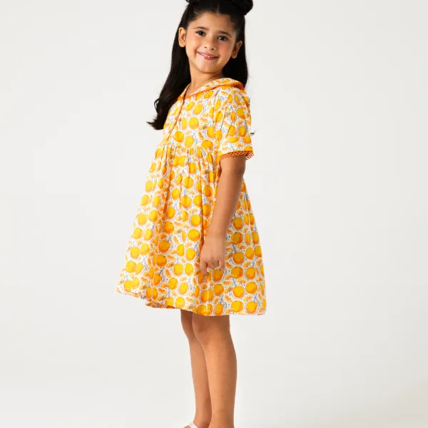 Citrus Garden Cotton Dress