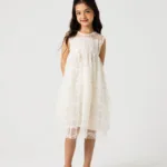 White & Gold Party Dress