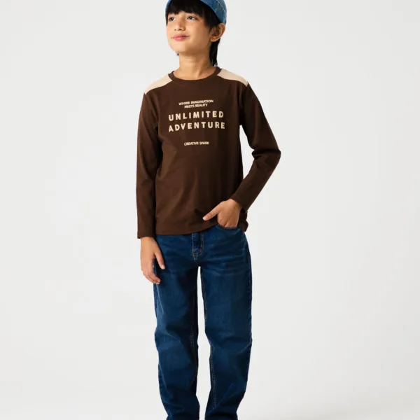 Boys Unlimited Adventure Chocolate Jersey Tee