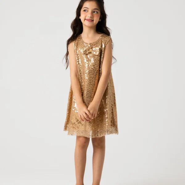 Golden Stardust Sequin Dress