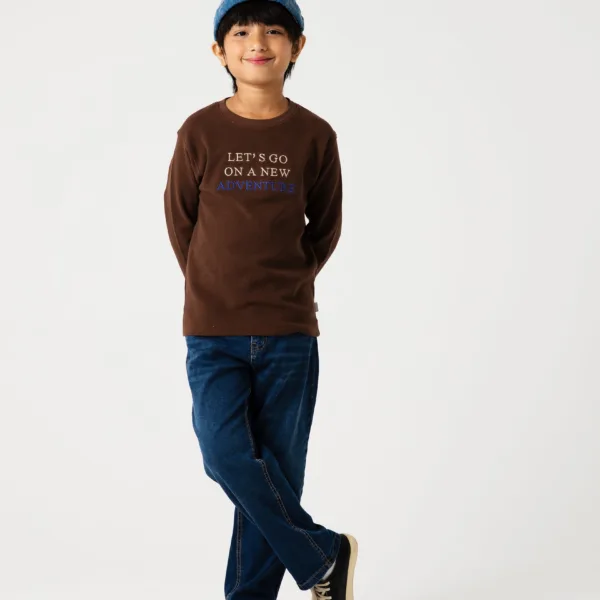 Boys Brownstone Explorer Waffle Tee