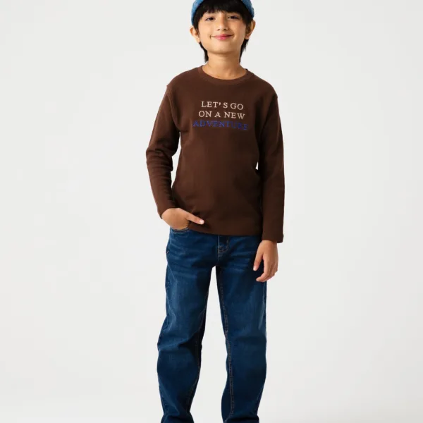Boys Brownstone Explorer Waffle Tee
