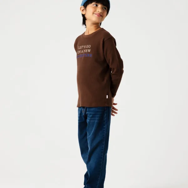 Boys Brownstone Explorer Waffle Tee