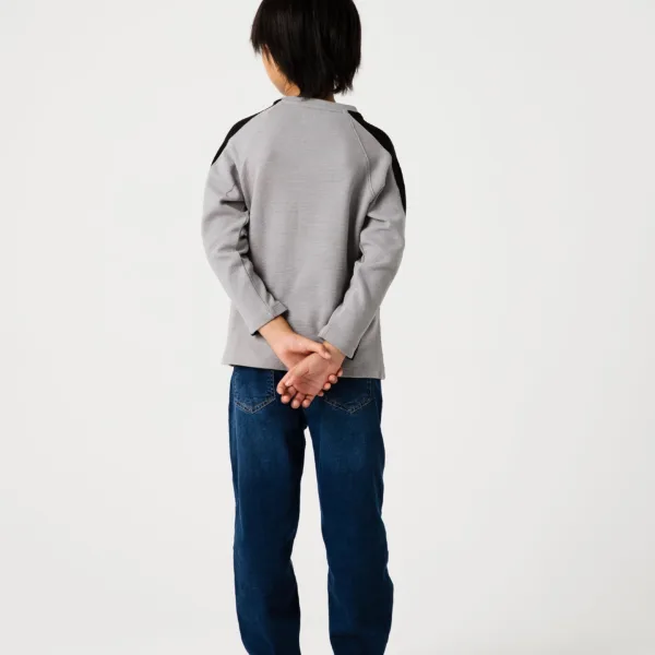 Boys Shadow Grey Raglan Tee