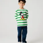 Boys Mickey Stripe Graphic Tee