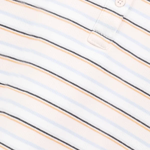Girls Lycra Striped Henley Tee