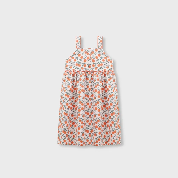 Citrus Twirl Cotton Dress