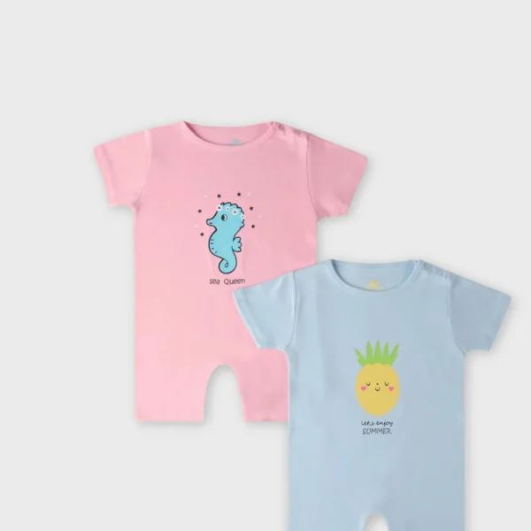 Girls Happy Sprout Romper Set (Pack of 2)