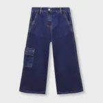 Girls Denim Straight Jeans with Belt