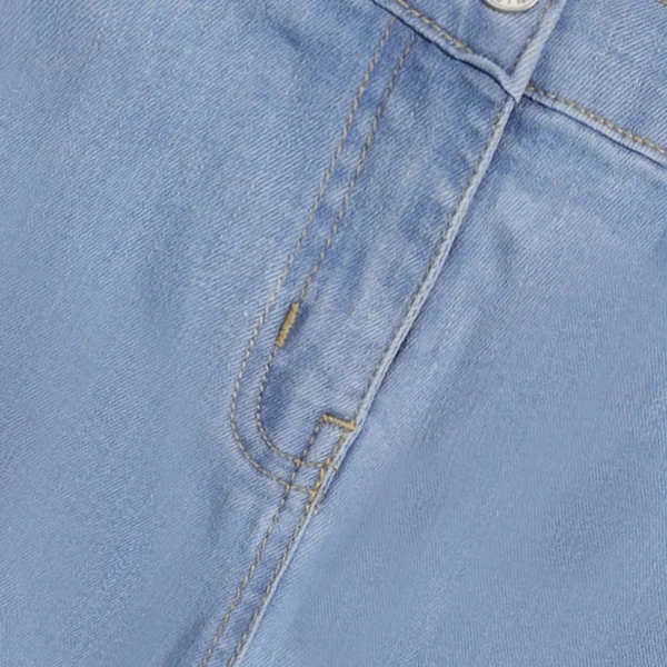 Girls Soft Blue Straight Fit Jeans