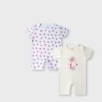 Girls Seahorse & Daisy Spread Romper Set - (Pack of 2)