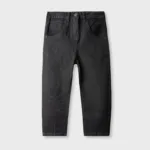Girls Black Balloon Fit Denim Jeans
