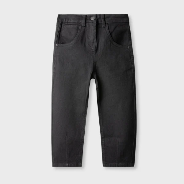 Girls Black Balloon Fit Denim Jeans