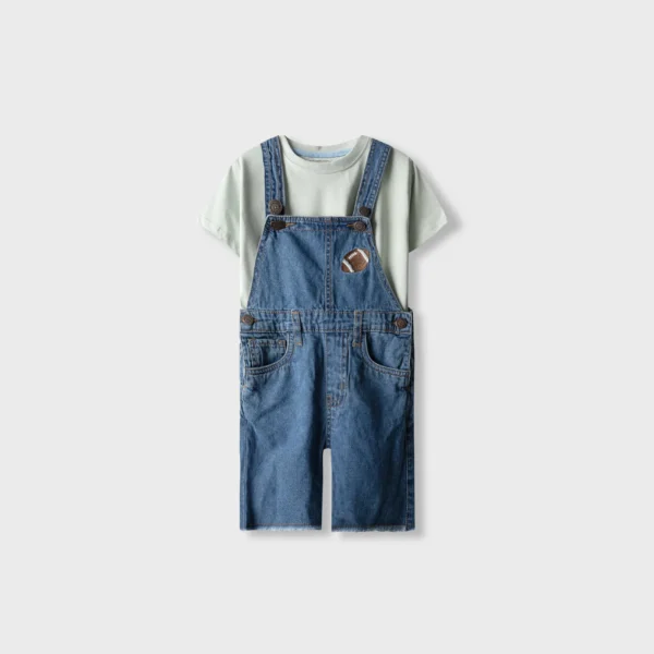 Boys Scout Denim Dungaree Set
