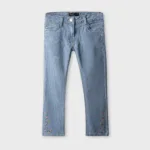 Girls Floral Boot Cut Denim Jeans