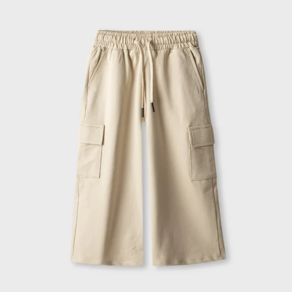 Girls Beige Cargo Comfort Trouser
