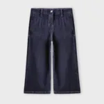 Girls Wide Relaxed Blue Jeans
