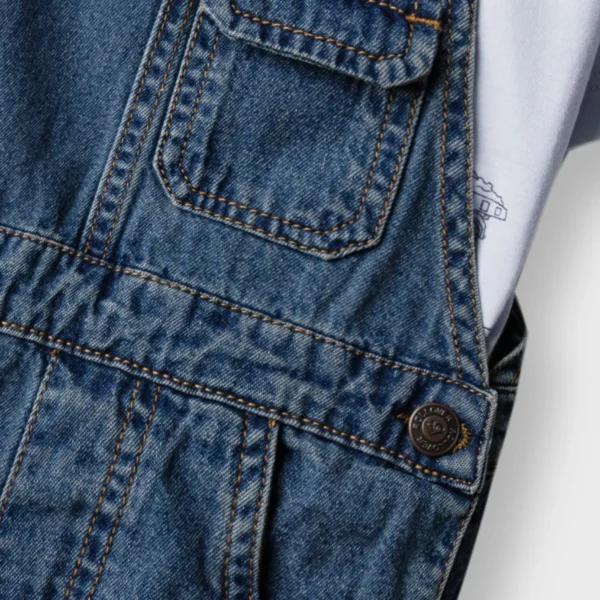 Boys Vehicle Printed Dungaree Set