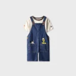 Boys Mickey & Pluto Dungaree Set