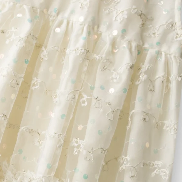 White & Gold Party Dress