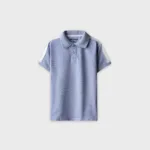 Boys Indigo White Panel Polo Shirt