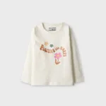 Girls Off-White Positive Vibes Tee