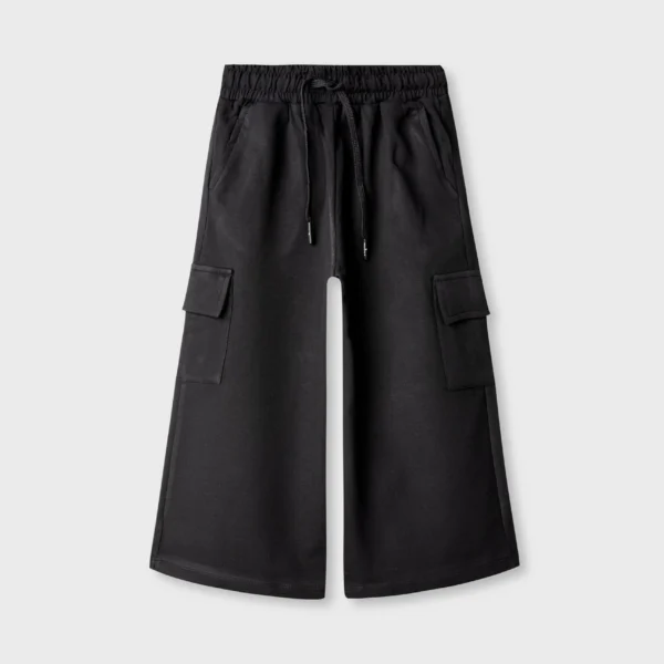 Girls Black Streetline Cargo Trousers