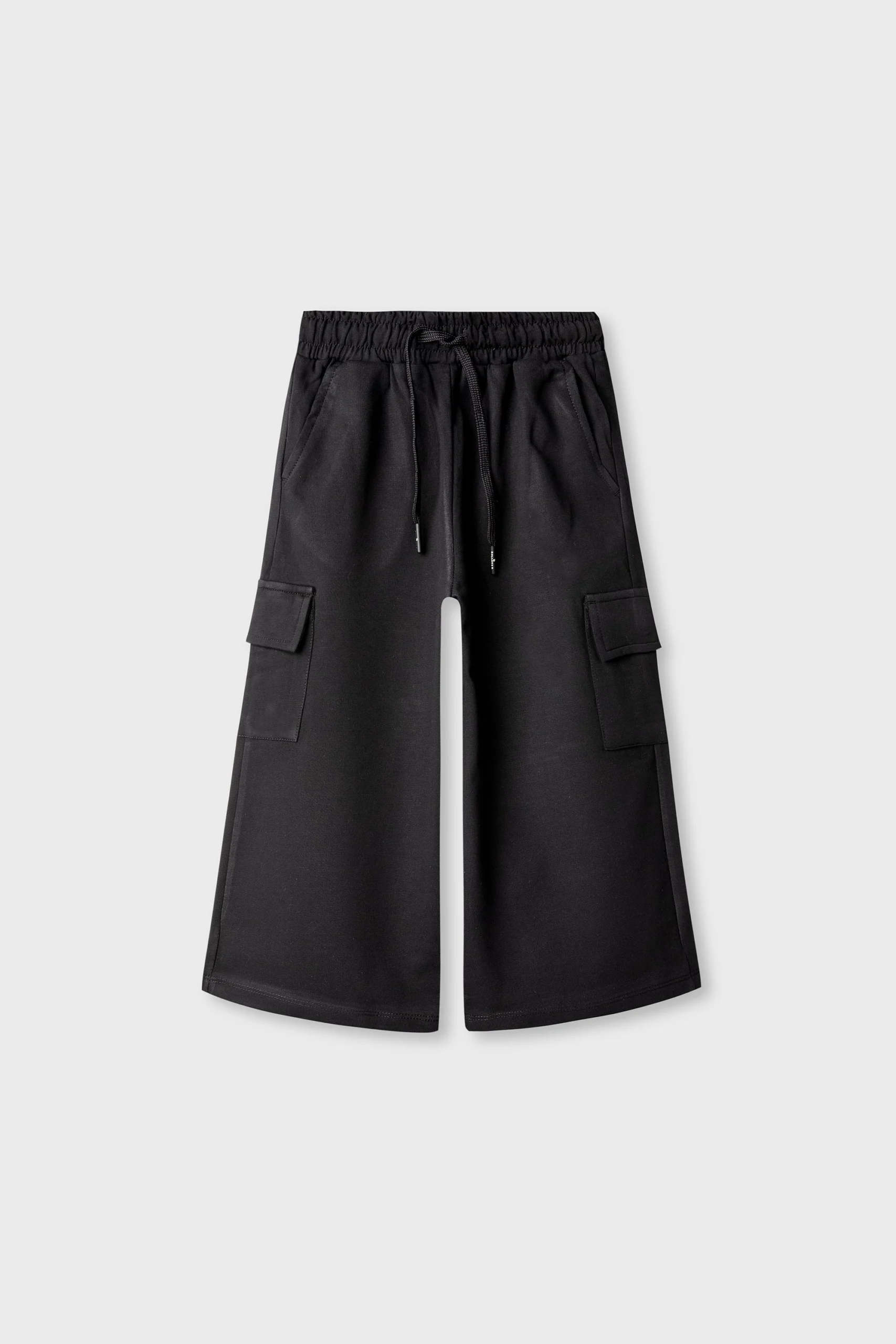 Girls Black Streetline Cargo Trousers