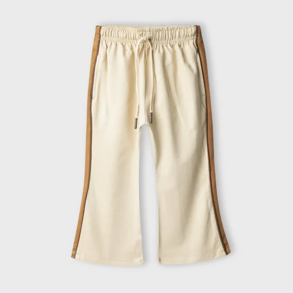 Girls Mocha Line Flared Terry Trousers
