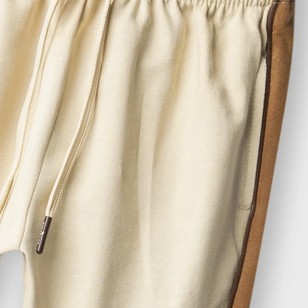 Girls Mocha Line Flared Terry Trousers