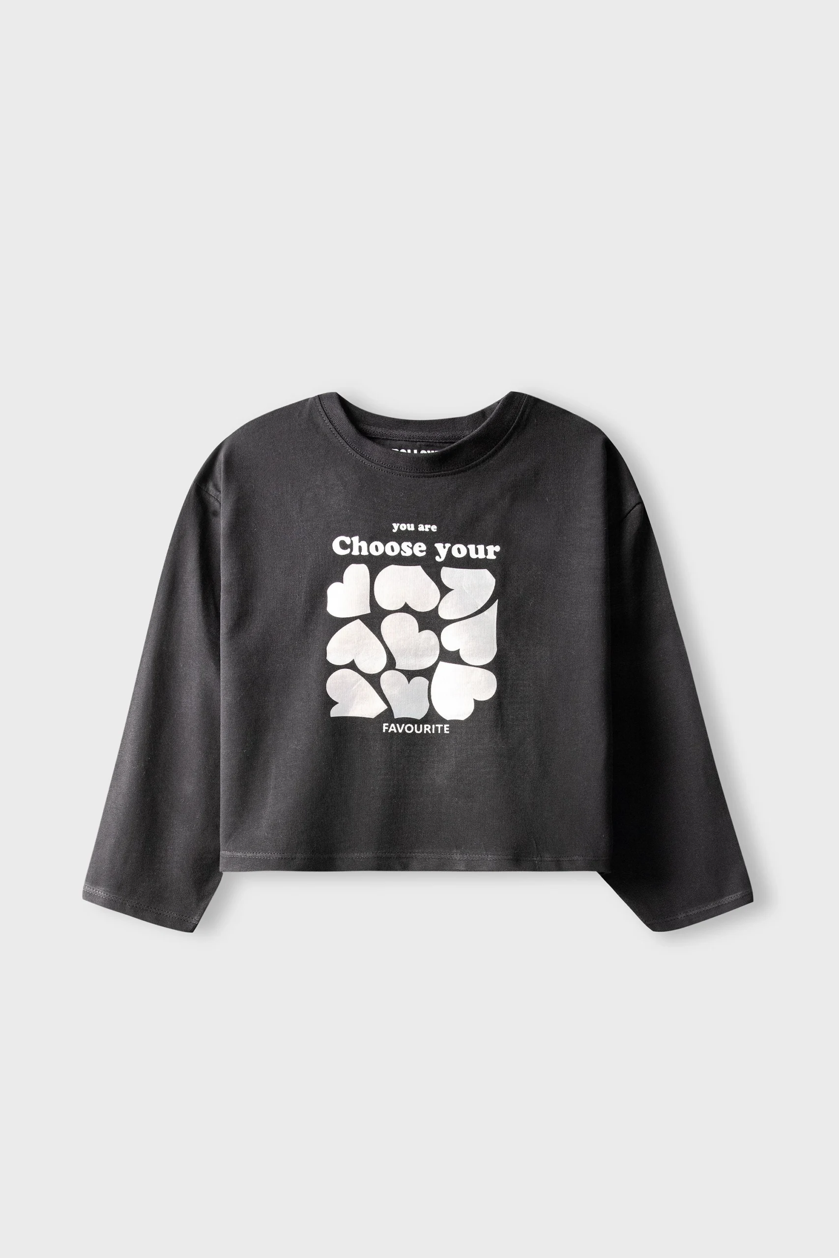 Girls Pulse Black Oversized Tee