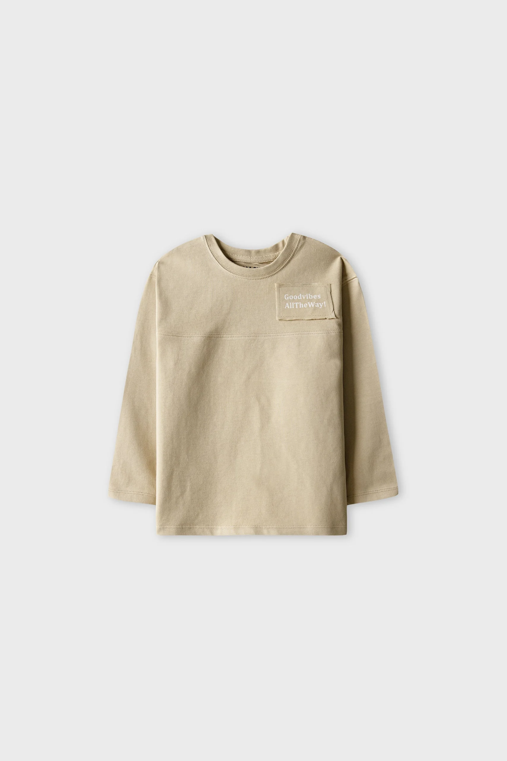 Boys Beige Drop Mini Terry Tee