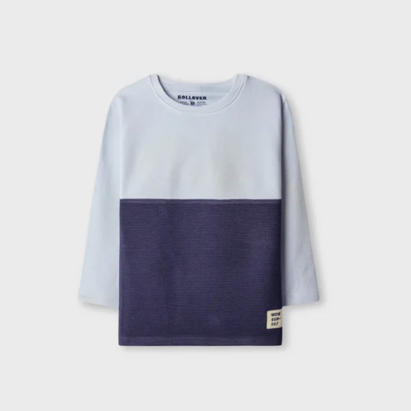 Boys Aqua Block Drop Tee