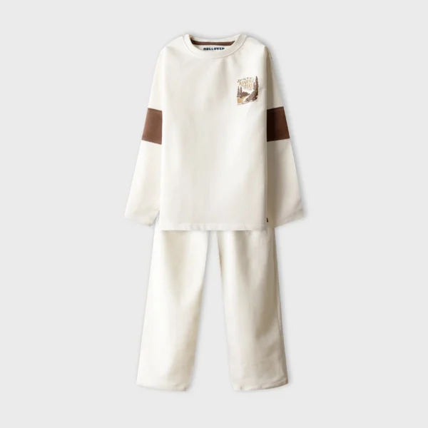 Boys Trailmark Off-White Co-ord Set