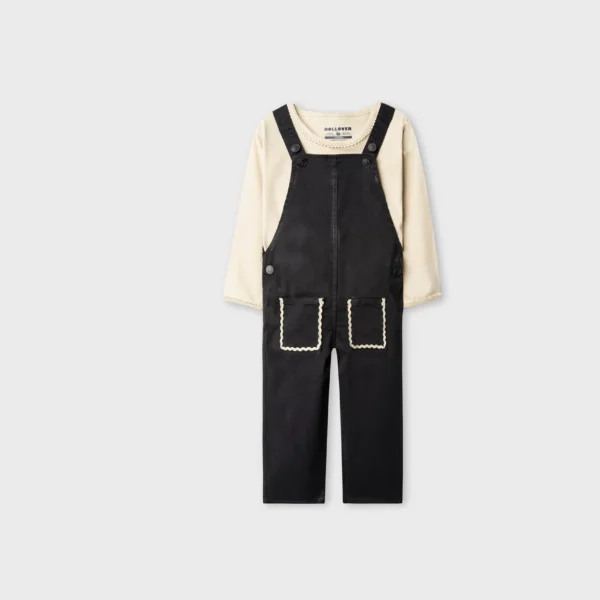 Girls Utility Twill Dungaree Set